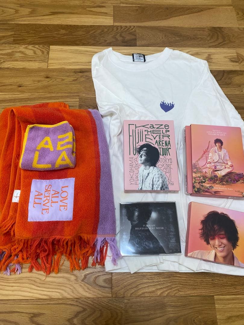 【限定値下げ】藤井風　燃えよTシャツMサイズ DVDアルバムグッズなど7点セット 2026年最新】藤井風 tシャツ 燃えよの人気アイテム - メルカリ