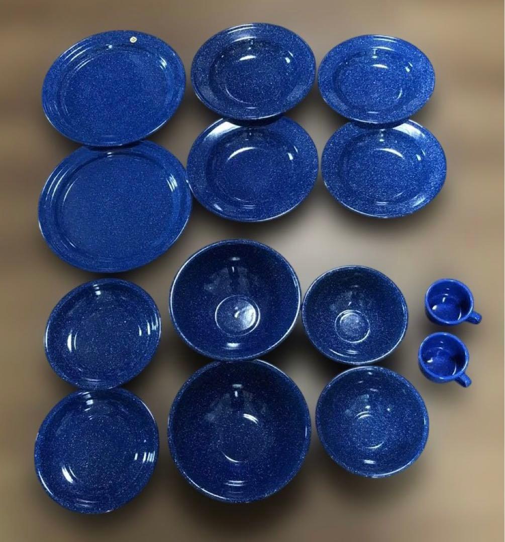 CINSA食器セット 14点　+ ホーロー鍋　24cm 富士ホーロー 琺瑯土鍋 24cm IH対応 2.8L HD-24【卓上鍋 2人用 3人用